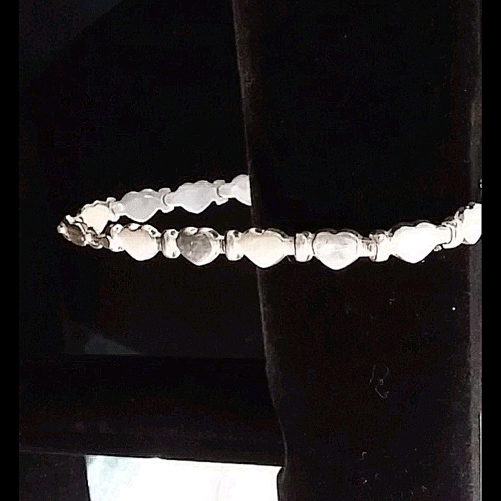 925 Sterling Silver 💕Hearts Bracelet 8"